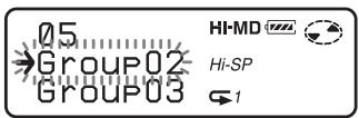 SONY MZ-NH900 - Moving a track in a disc with group settings - 1