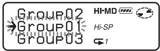 SONY MZ-NH900 - Changing the order of a group on a disc - 1