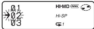 SONY MZ-NH900 - Changing the order of a track on a disc - 2