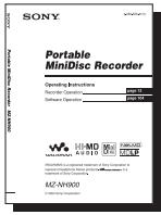 SONY MZ-NH900 - Using the recorder - 3