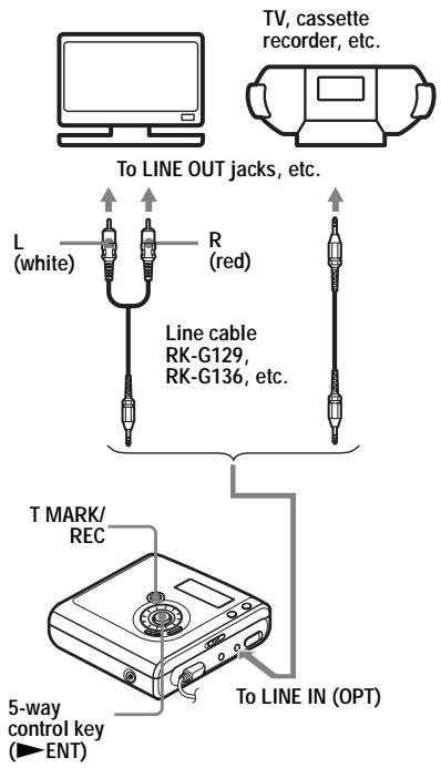 SONY MZ-NHF800 - Recording from a TV or radio (Analog Recording) - 1