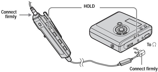 SONY MZ-NHF800 - Make connections and unlock the controls. - 1