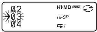 SONY MZ-NHF800 - Changing the order of a track on a disc - 1