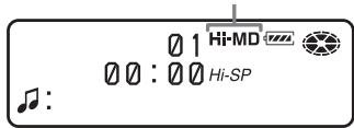 SONY MZ-NHF800 - Confirm the operation mode. - 1
