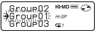 SONY MZ-NHF800 - Changing the order of a group on a disc - 1