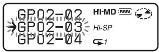 SONY MZ-NHF800 - Moving a track in a disc with group settings - 2