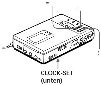 SONY MZ-R30 - Einstellen der Uhr zum Aufzeichnen des Aufnahmedatums - 1