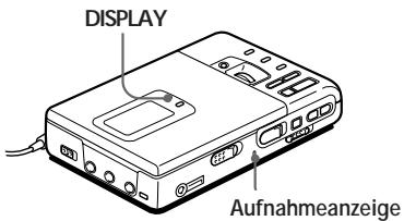 SONY MZ-R30 - Anzeigen der Restdauer oder der Aufnahmeposition - 1