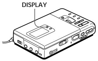 SONY MZ-R30 - Anzeigen der Restdauer oder der Wiedergabeposition - 1