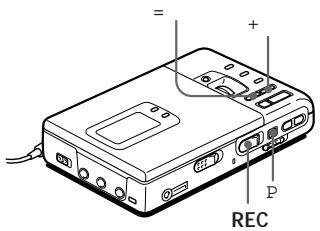 SONY MZ-R30 - Einstellen des Aufnahmepegels bei manuellen Aufnahmen - 1