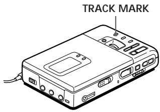 SONY MZ-R30 - Adding a track mark - 1