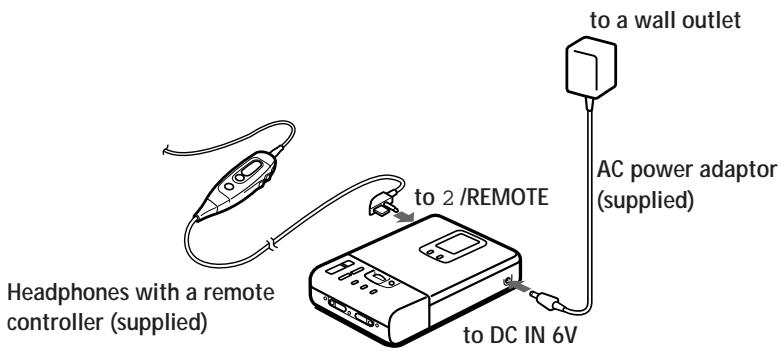 SONY MZ-R30 - Make connections. - 1