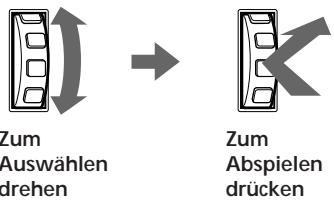 SONY MZ-R30 - Direktes Auswahlen der Titelnummer oder des Titelnamens - 2