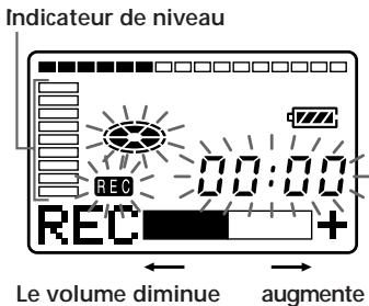 SONY MZ-R30 - Réglage du niveau d'enregistrement (Enregistrement manuel) - 3