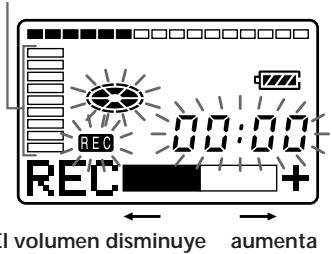 SONY MZ-R30 - Ajuste del nivel de grabación (Grabación manual) - 3