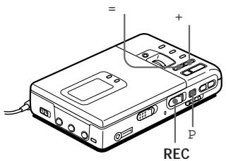 SONY MZ-R30 - Ajuste del nivel de grabación (Grabación manual) - 1