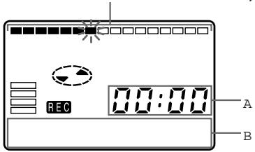 SONY MZ-R30 - Anzeigen der Restdauer oder der Aufnahmeposition - 2
