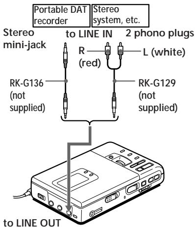 SONY MZ-R30 - Connecting to a stereo system - 1
