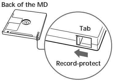 SONY MZ-R30 - To protect a recorded MD - 1