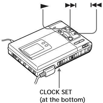CLOCK SET (at the bottom)