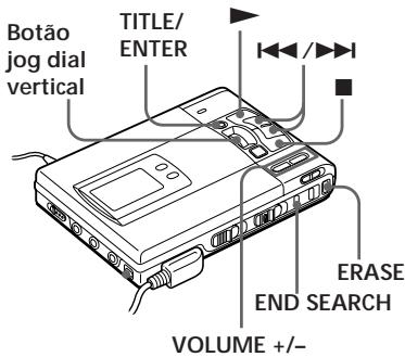 Botão jog dial vertical TITLE/ ENTER VOLUME +/-