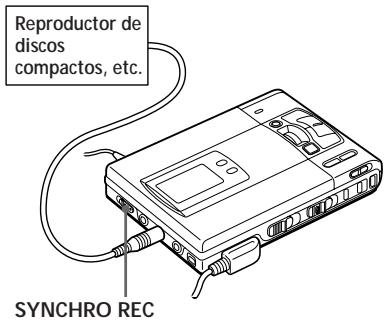 Reproductor de discos compactos, etc. SYNCHRO REC