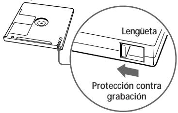Lengüeta Protección contra grabación