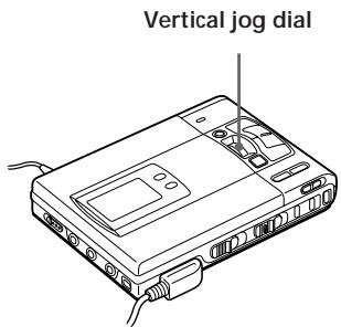 Vertical jog dial