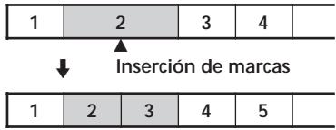 1 2 3 4 ↓ Inserción de marcas 1 2 3 4 5