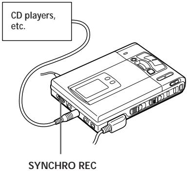 CD players, etc. SYNCHRO REC
