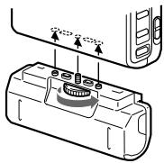 SONY MZ-R50 - Fije la caja de pila suministrada. - 1