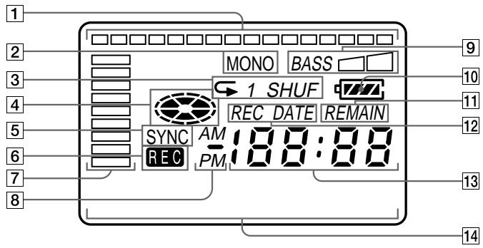 1 2 3 4 5 6 7 8 MONO BASS 1 SHUF REC DATE REMAIN SYNC AM 18:88 REC PM 9 10 11 12 13 14