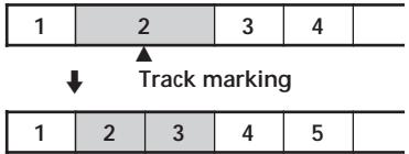 1 2 3 4 ↓ Track marking 1 2 3 4 5