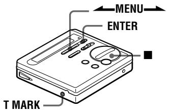 SONY MZ-R70 - To erase a track - 1