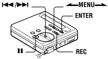 SONY MZ-R70 - Adjusting the recording level manually (Manual recording) - 1