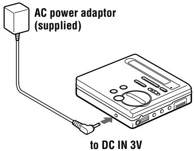 SONY MZ-R70 - Charging the nickel cadmium rechargeable battery - 1