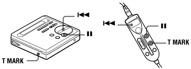 SONY MZ-R70 - Erasing a track mark - 2