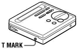 SONY MZ-R70 - Adding a track mark - 2