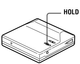 SONY MZ-R70 - Locking the controls (HOLD) - 1