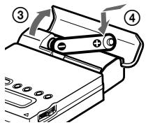 Diagram showing a device with labeled parts and directional arrows indicating motion or movement, including numbered annotations ③ and ④.