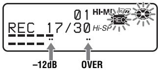 REC 17/30 -12dB HI-MI REC HI-SP OVER