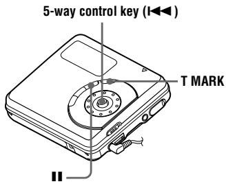 5-way control key (I◄◄) T MARK
