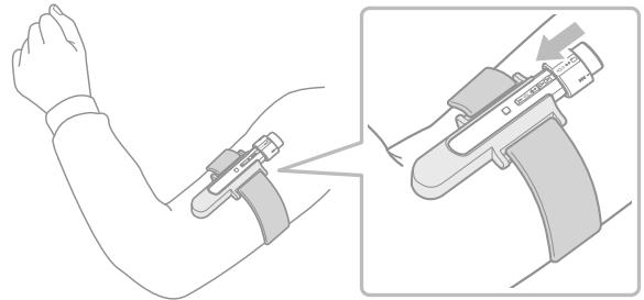 SONY NW-S203F - Attaching the player with the arm band - 1