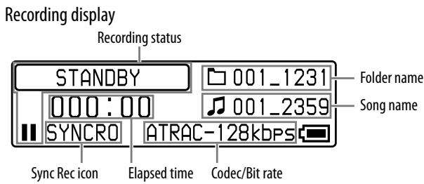 SONY NW-S605 - Rotate the shuttle switch to select  (Rec) and press the  button to confirm. - 1