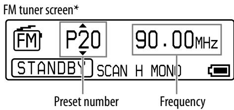 SONY NW-S605 - Switching to the FM tuner - 2