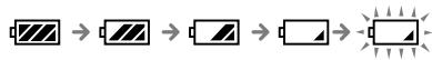 SONY NW-S706F - On the remaining battery indication - 1
