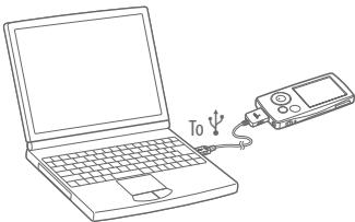 SONY NWZ-A815 - Charging the Battery - 1