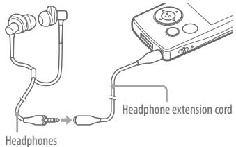 SONY NWZ-A815 - When using the headphone extension cord - 1