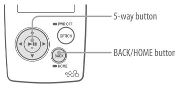 SONY NWZ-A815 - Selecting the Display Language - 2