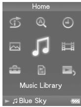 SONY NWZ-A816 - About the Home menu - 1